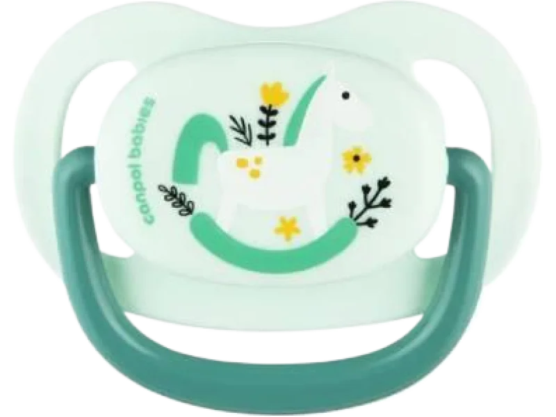 Canpol Babies Toys Smoczek uspokajający silikonowy 0-6 m anatomiczny zielony 23/256, sprzęt medyczny
