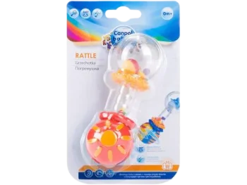 Zdjęcie produktu CANPOL BABIES Tykająca Obrotowa Grzechotka z Kulkami TYK TYK 2/457, zabawka sensoryczna