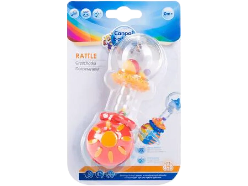 CANPOL BABIES Tykająca Obrotowa Grzechotka z Kulkami TYK TYK 2/457, zabawka sensoryczna