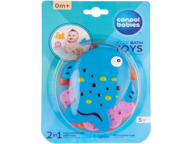 CANPOL BABIES zestaw zabawek do kąpieli z przyssawkami, sprzęt medyczny