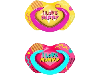 Zdjęcie produktu CANPOL Smoczek silikonowy symetryczny NEON LOVE