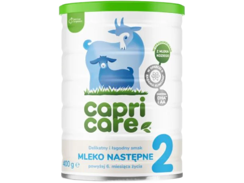 Capricare 2 mleko następne powyżej 6 miesiąca życia oparte na mleku kozim, proszek