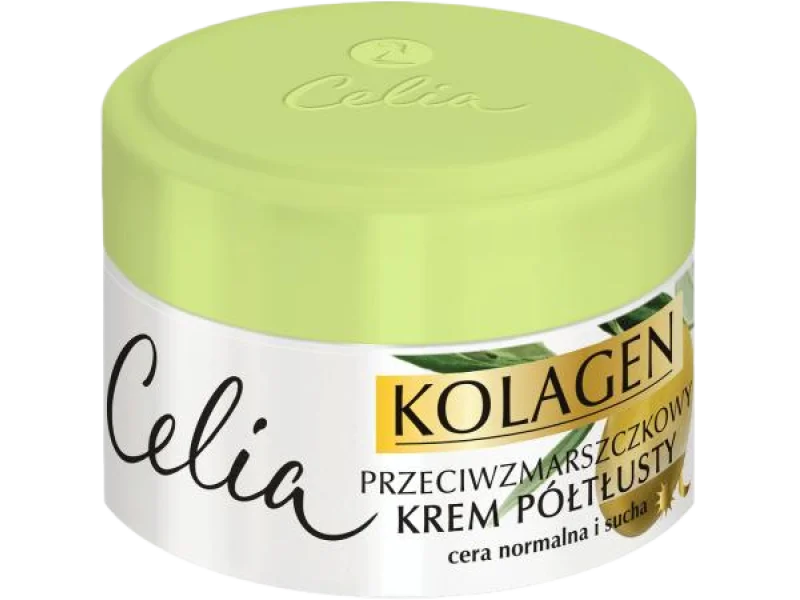 CELIA Kolagen Przeciwzmarszczkowy krem półtłusty do cery normalnej i suchej z Oliwką