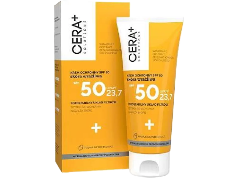 CERA+ Solutions Krem ochronny SPF50 skóra wrażliwa