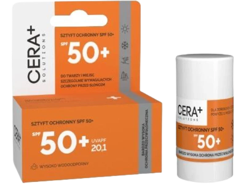 Cera+ Solutions Sztyft ochronny dla dzieci i dorosłych SPF50+, sztyft na skórę