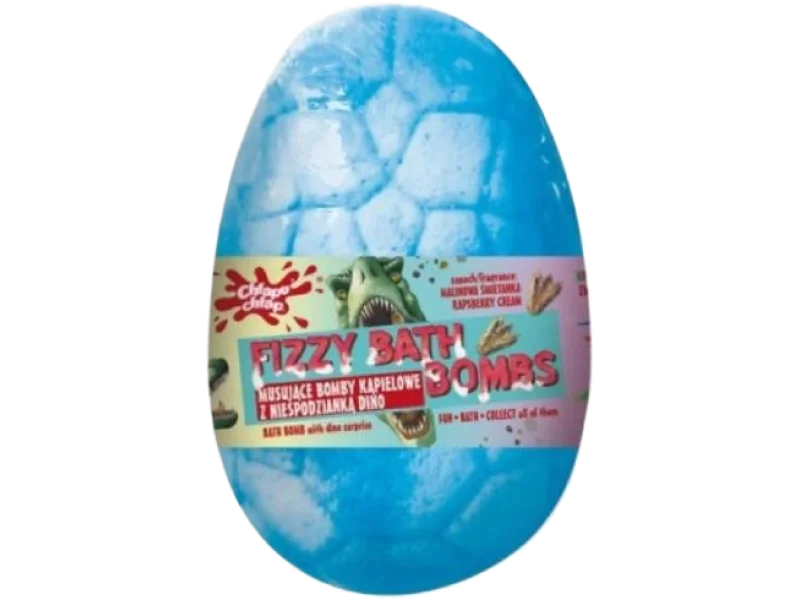 CHLAPU CHLAP Musująca bomba kąpielowa Jajo dinozaura z niespodzianką Guma balonowa