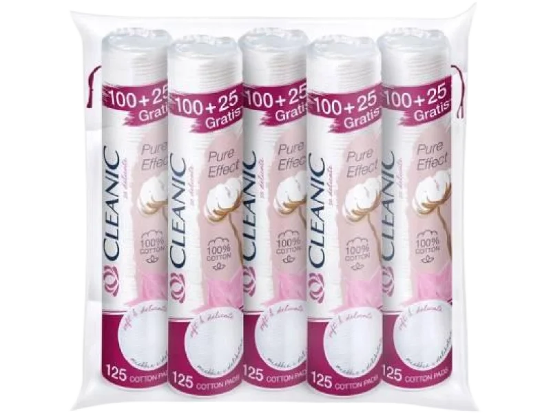 CLEANIC Pure Effect Płatki kosmetyczne okrągłe
