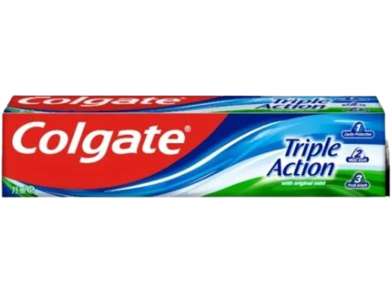 Colgate Triple Action Original Mint Pasta do zębów, pasta do jamy ustnej, 1450 ppm