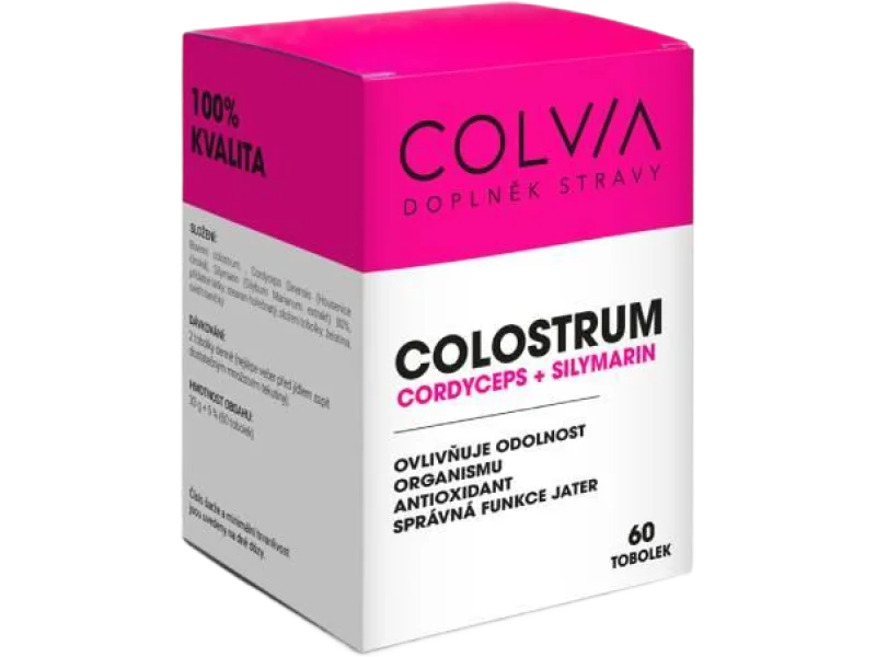 Colvia Colostrum + Cordyceps + Silymarin na wsparcie odporności, kapsułki