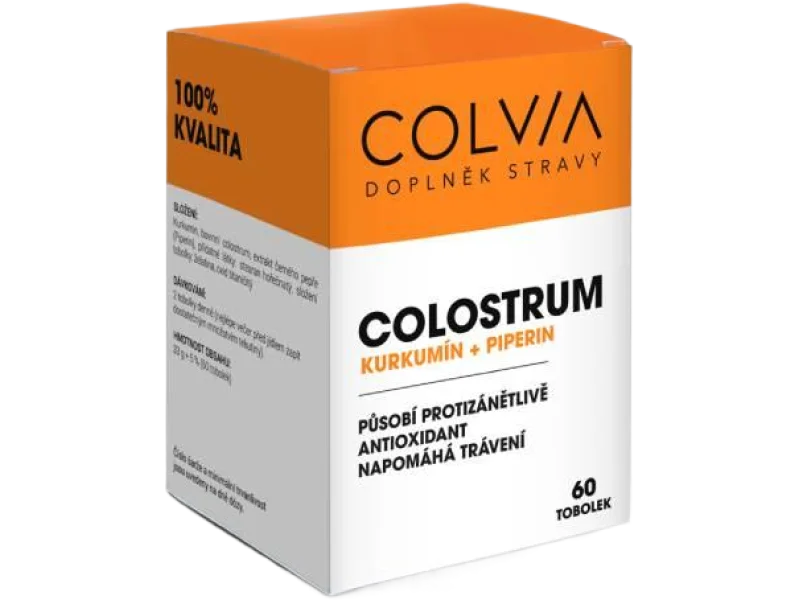 Colvia Colostrum + Kurkumina + Piperina, kapsułki