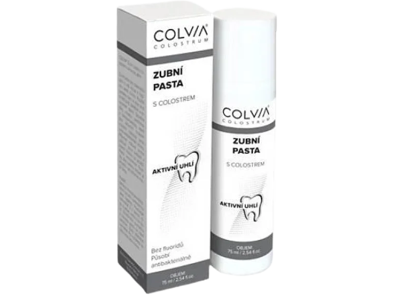 Colvia Pasta do zębów z colostrum i węglem aktywnym, pasta do jamy ustnej