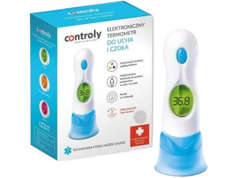 CONTROLY Elektroniczny termometr do ucha i czoła