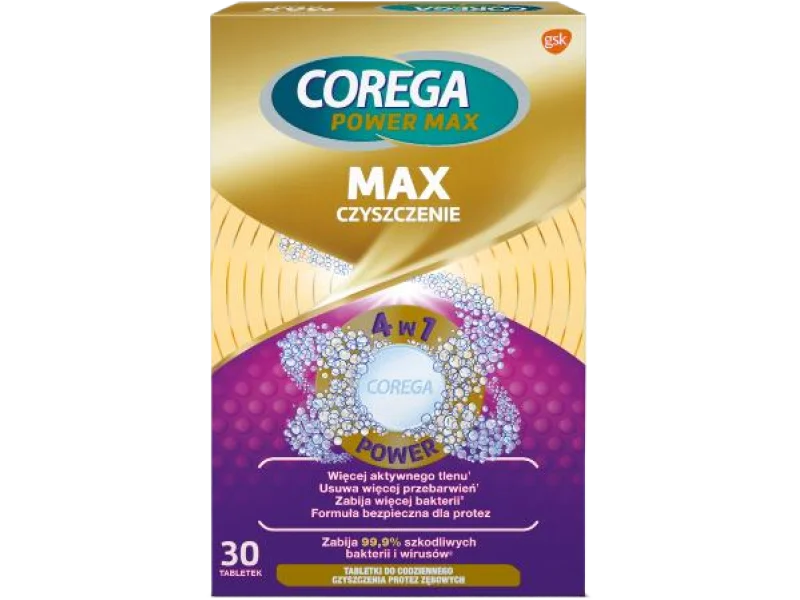 COREGA Max Czyszczenie, tabletki musujące