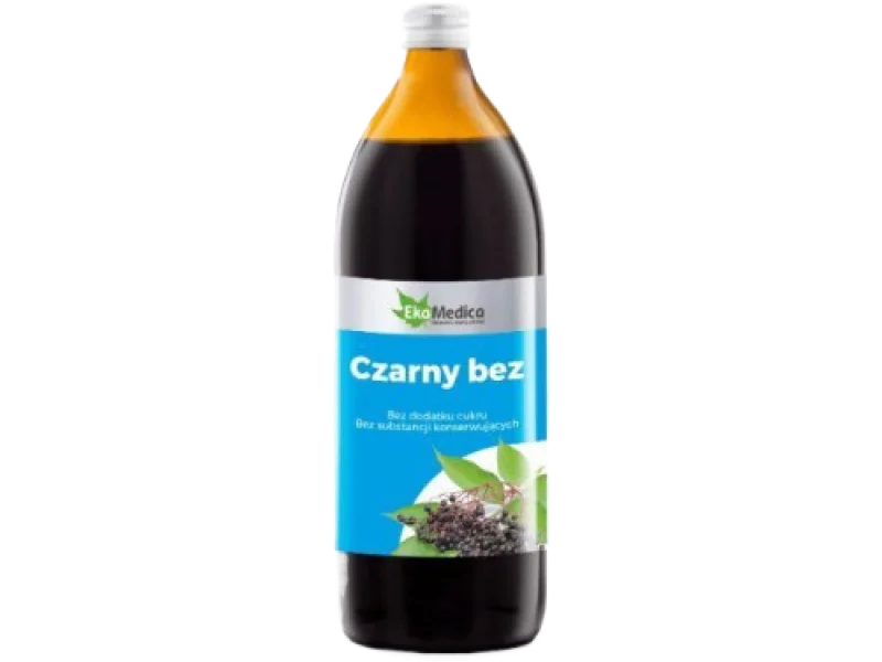 Czarny Bez Sok 100% EkaMedica, płyn