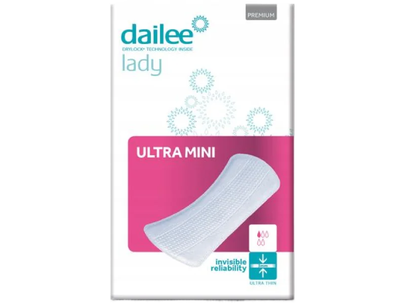 DAILEE Lady Premium Ultra Mini Wkładki urologiczne dla kobiet, środki chłonne