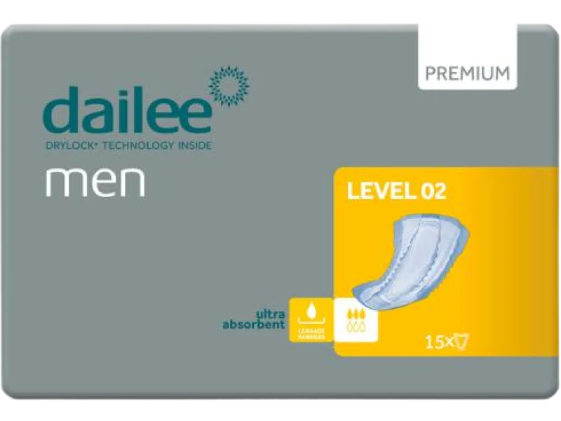 DAILEE Men Premium Level 2 Wkładki anatomiczne dla mężczyzn, środki chłonne
