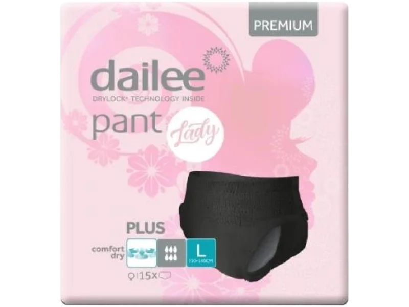 DAILEE Pant Lady Plus Black PREMIUM, środki chłonne