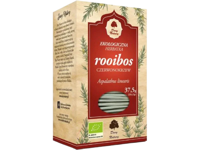 DARY NATURY Ekologiczna herbatka rooibos Czerwonokrzew, saszetki, 1,5 g