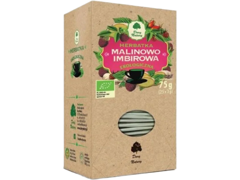 DARY NATURY Herbata malinowo-imbirowa, zioła do zaparzania