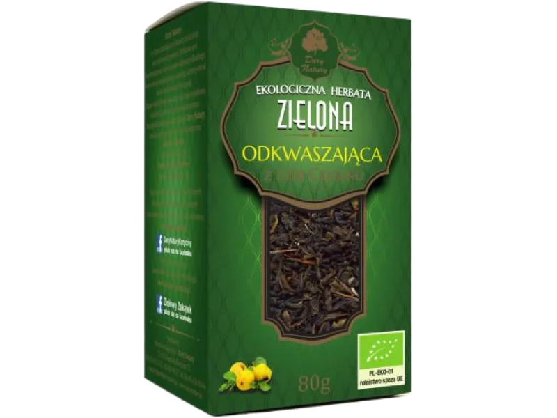 DARY NATURY Herbata zielona Odkwaszająca EKO, zioła do zaparzania