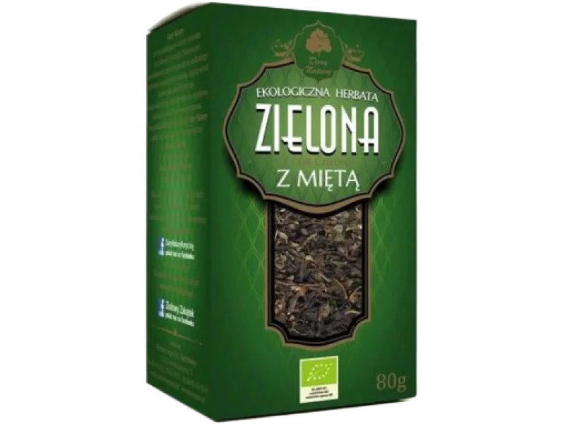 DARY NATURY Herbata zielona z miętą, zioła do zaparzania