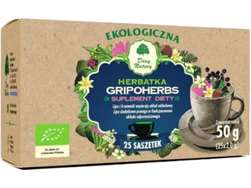 DARY NATURY Herbatka Ekologiczna Gripoherbs, saszetki