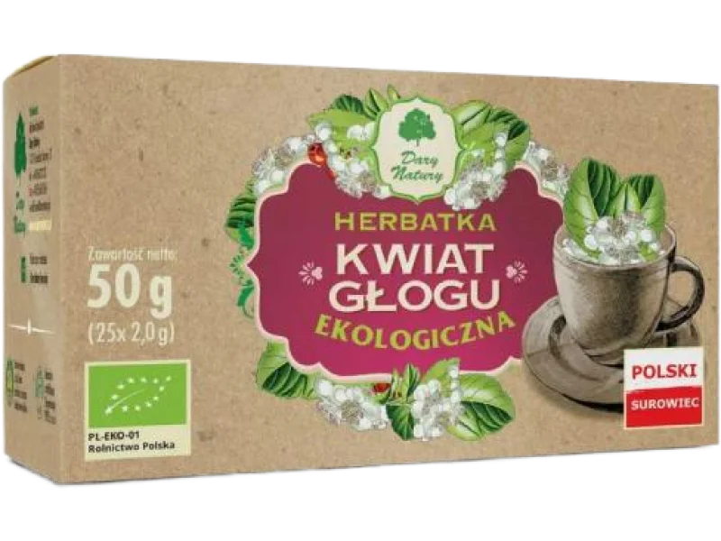 DARY NATURY Herbatka ekologiczna Kwiat Głogu, zioła do zaparzania