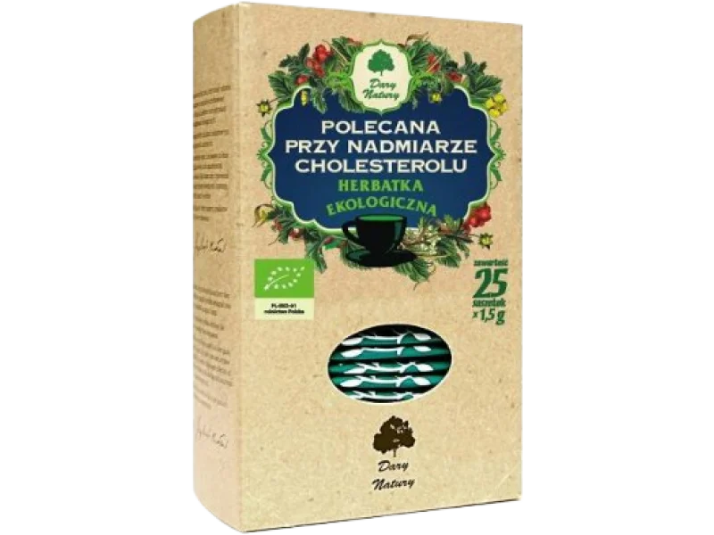 DARY NATURY Herbatka Ekologiczna Polecana przy nadmiarze cholesterolu, zioła do zaparzania