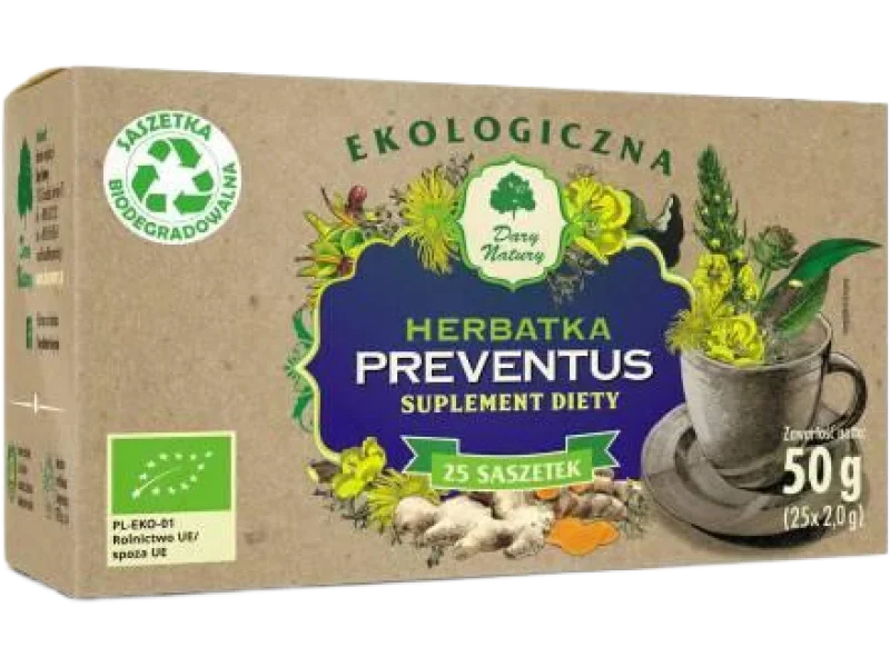 DARY NATURY Herbatka Preventus, zioła do zaparzania