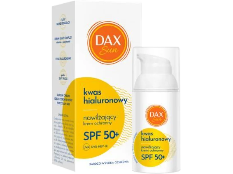 Dax Sun Nawilżający krem ochronny z kwasem hialuronowym SPF 50+