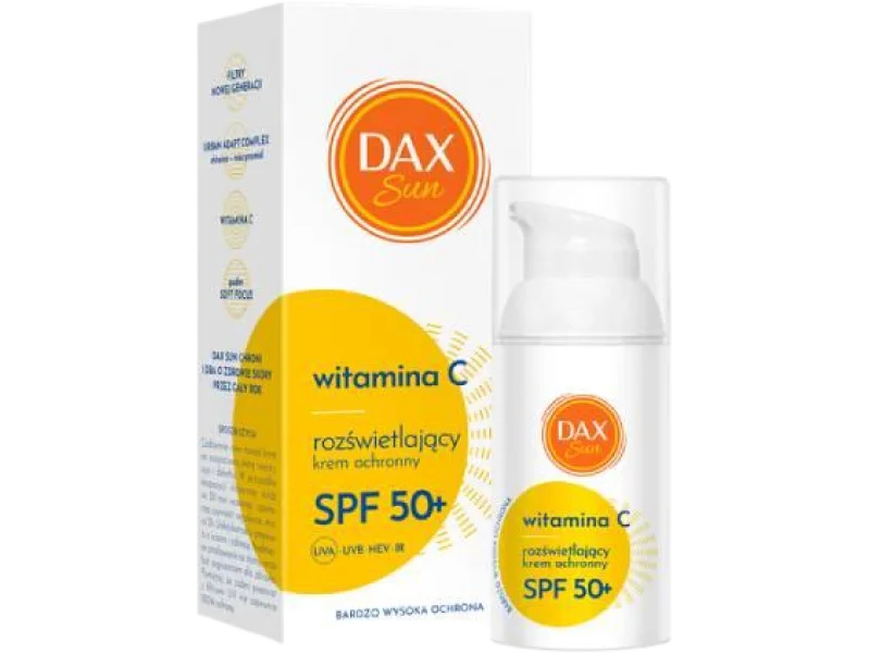 Dax Sun Rozświetlający krem ochronny z witaminą C SPF 50+