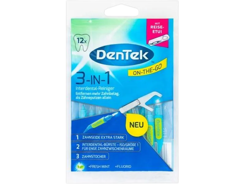 DENTEK Wielofunkcyjny czyścik 3w1 On The Go, sprzęt medyczny