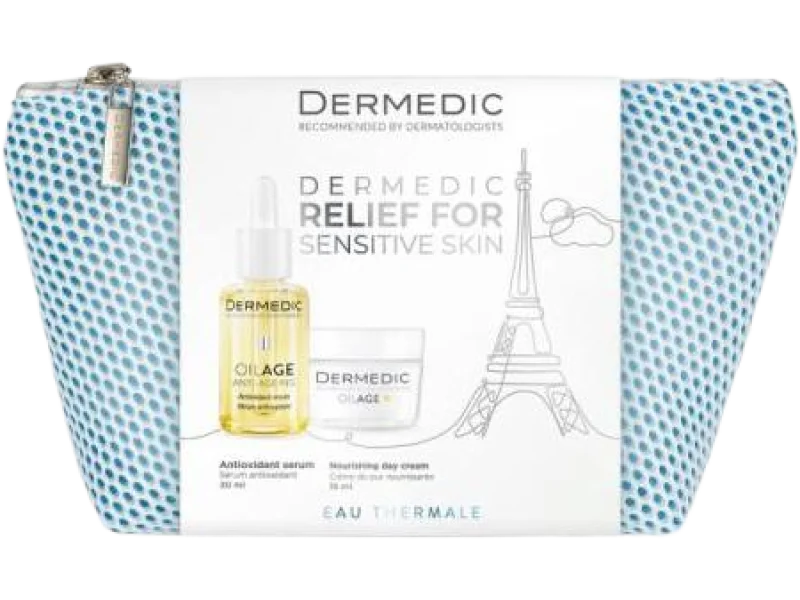 DERMEDIC OILAGE Zestaw prezentowy: Serum antyoksydacyjne + Ożywczy krem na dzień