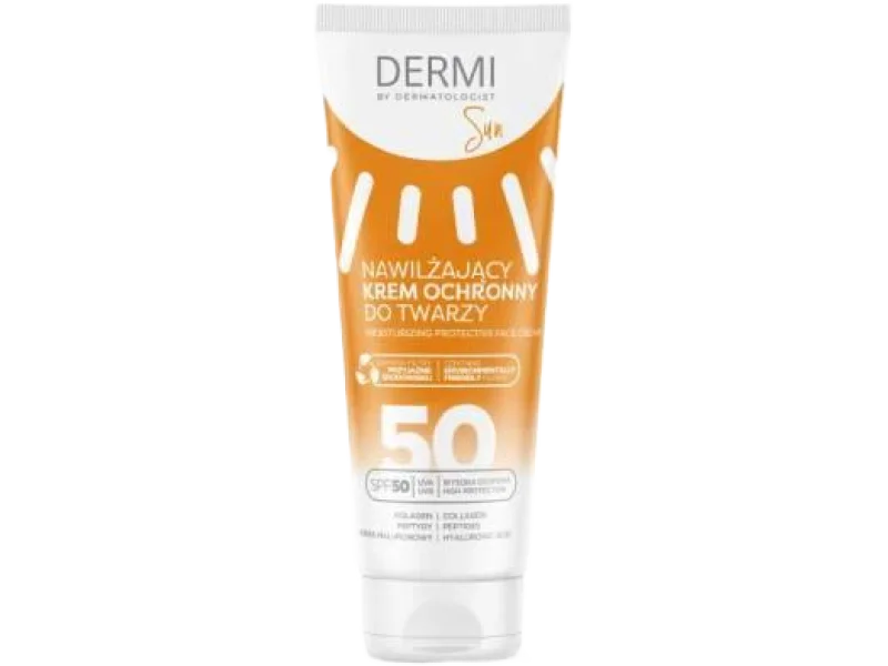 Dermi Sun Nawilżający krem ochronny do twarzy SPF 50, SPF 50
