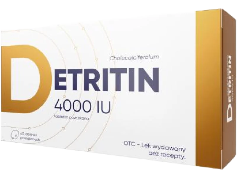 Detritin 4000 IU, tabletki powlekane, 4000 j.m.