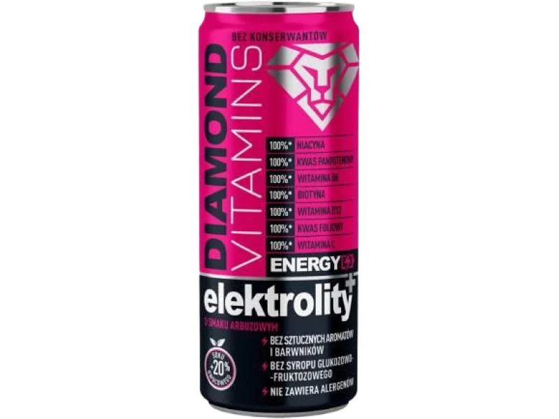 Diamond Vitamins Elektrolity+ o smaku arbuzowym, płyn