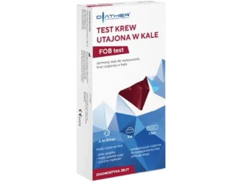 Zdjęcie produktu DIATHER domowy kasetkowy test krew utajona w kale, test do wykrywania krwi utajonej w kale FOB test, zestaw