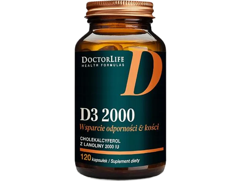 Doctor Life D3 2000 cholekalcyferol z lanoliny, kapsułki, 50 µg