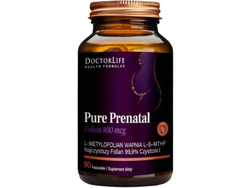 Doctor Life Pure Prenatal Folian, kapsułki, 800 µg