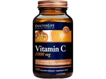 Zdjęcie produktu Doctor Life Vitamin C z dziką różą i bioflawonoidami, kapsułki