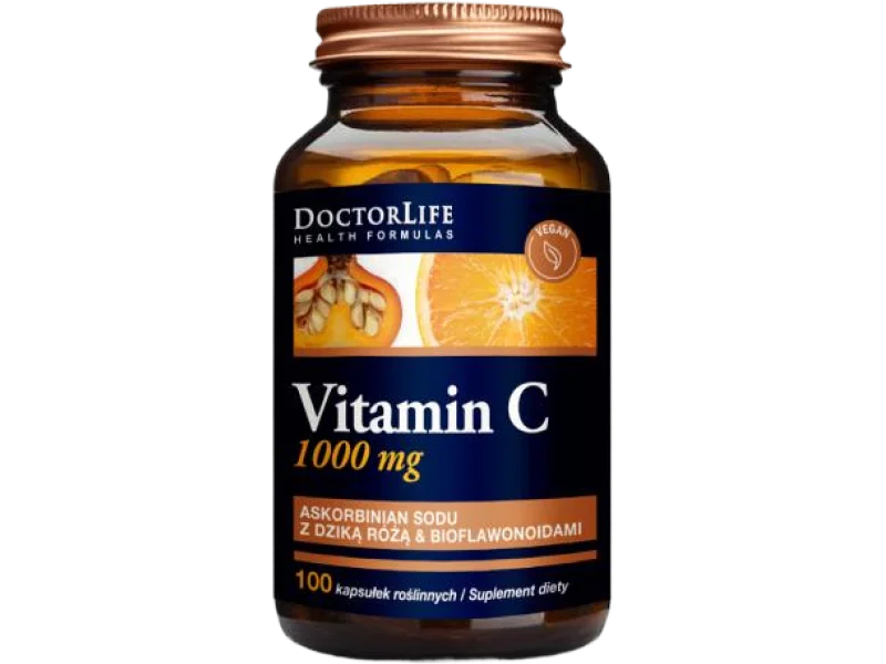 Doctor Life Vitamin C z dziką różą i bioflawonoidami, kapsułki