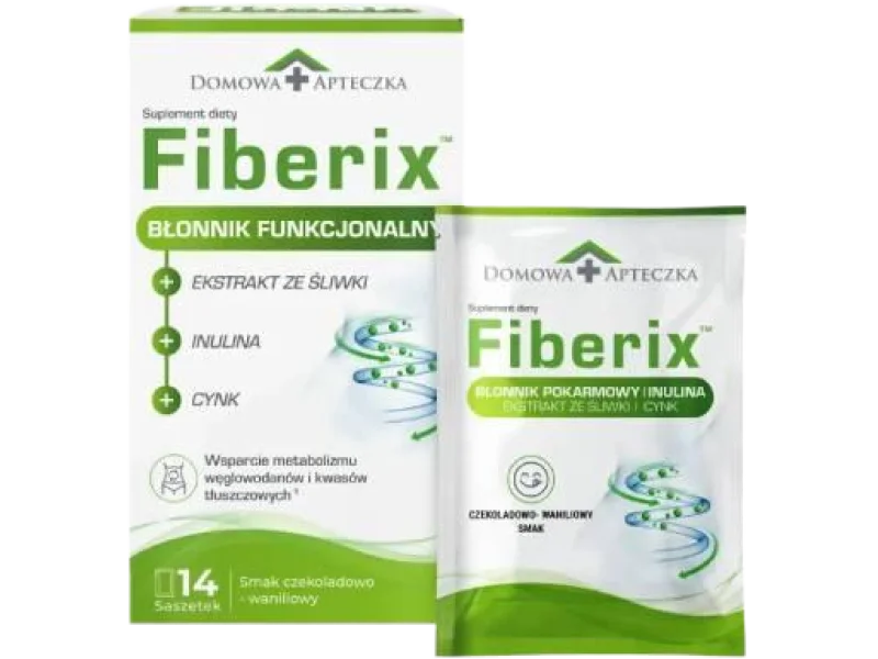 Domowa Apteczka Fiberix Smak czekoladowo-waniliowy, saszetki