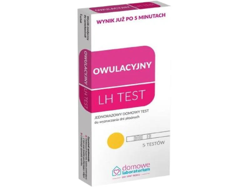Domowe Laboratorium Test owulacyjny LH strumieniowy, test diagnostyczny, 30 mIU/ml
