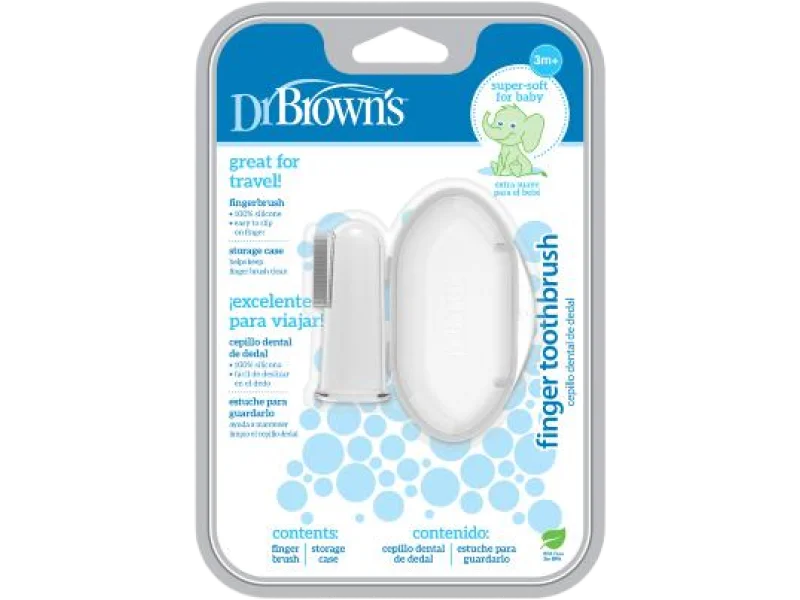Dr Brown’s Silikonowa szczoteczka do zębów i masażu dziąseł 3m+, sprzęt medyczny