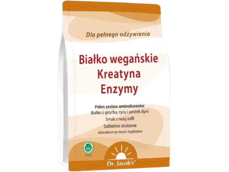 Dr. Jacob’s Białko wegańskie Kreatyna Enzymy, proszek