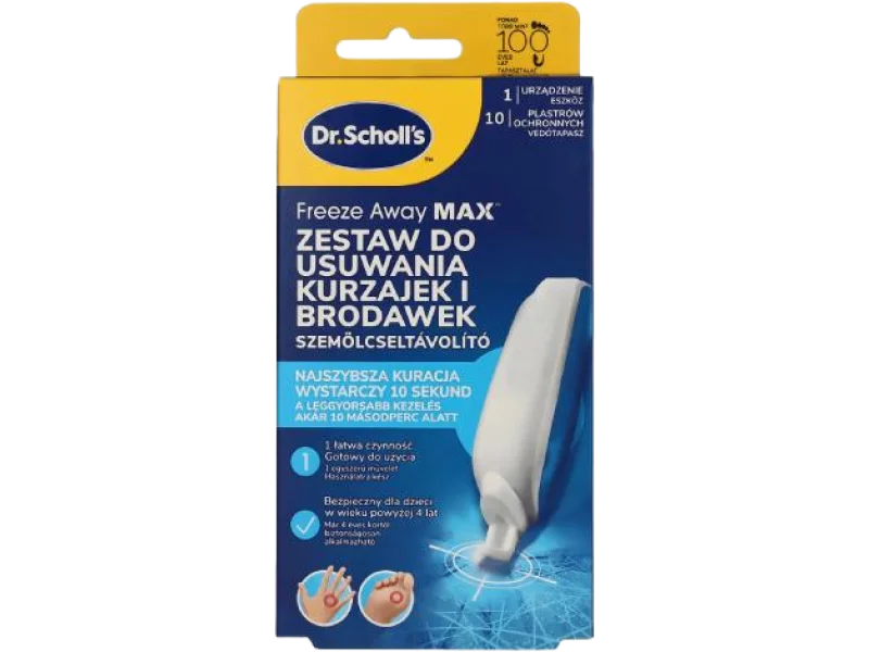 Dr. Scholl’s Freeze Away Max Zestaw do usuwania kurzajek i brodawek, zestaw terapeutyczny, 100%
