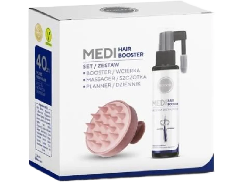 ECOCERA MEDI HAIR BOOSTER Zestaw Wcierka do włosów + Szczotka, spray