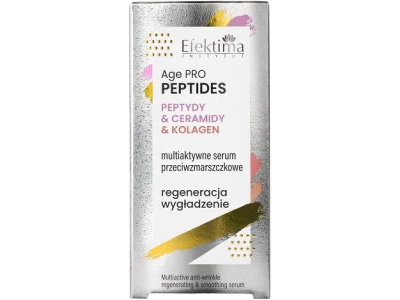EFEKTIMA Age Pro Peptides Multiaktywne serum przeciwzmarszczkowe Peptydy & Ceramidy & Kolagen Regeneracja Wygładzenie
