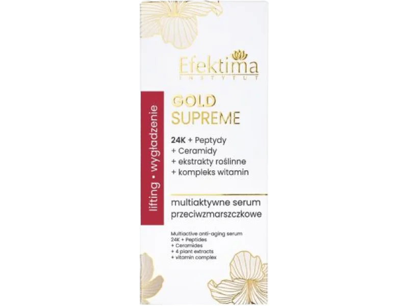 EFEKTIMA Gold Supreme Multiaktywne serum przeciwzmarszczkowe Lifting i Wygładzenie