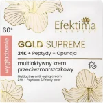 EFEKTIMA Gold Supreme Multiaktywny krem przeciwzmarszczkowy 24K + Peptydy + Opuncja Wygładzenie 60+